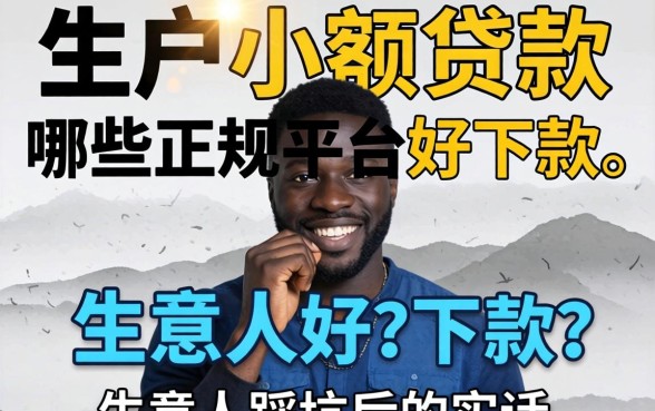 黑户小额贷款哪些正规平台好下款？生意人踩坑后的实话