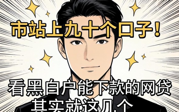 我试了市面上几十个口子，发现不看黑白户能下款的网贷其实就这几个