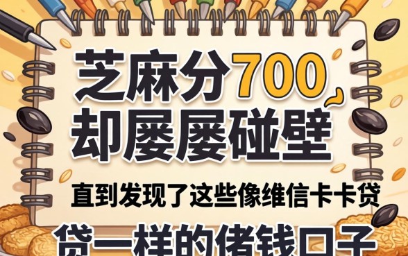 我芝麻分700却屡屡碰壁,直到发现了这些像维信卡卡贷一样的借钱口子