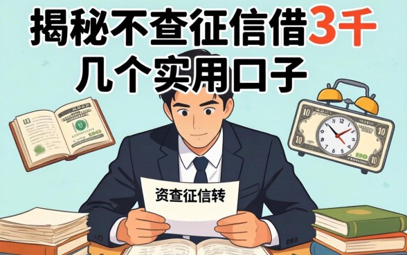 急需资金周转？揭秘不查征信借3千的几个实用口子