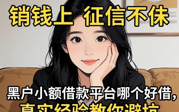 急需用钱却征信不佳？黑户小额借款平台哪个好借，真实经验教你避坑