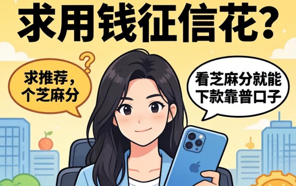 急用钱征信花?求推荐几个看芝麻分就能下款的靠谱口子!