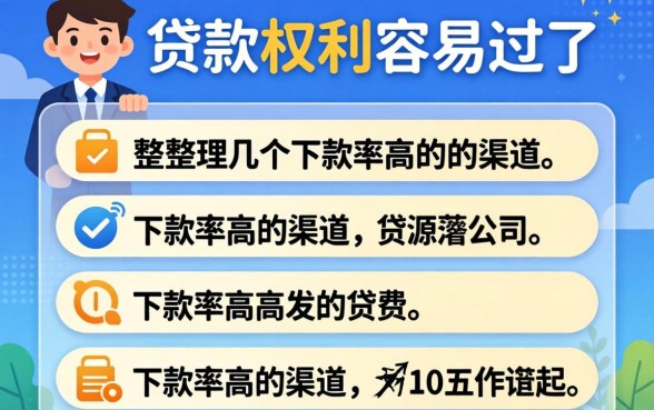 有什么贷款权利容易过的?整理几个下款率高的渠道