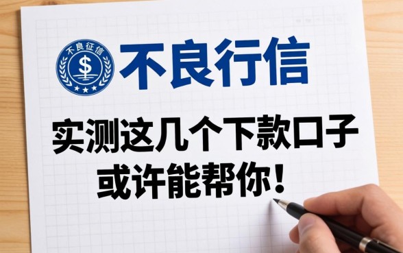 怎么消不良征信？实测这几个下款口子或许能帮你
