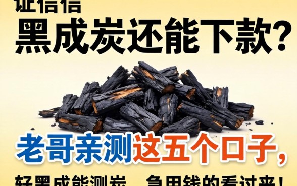 征信黑成炭还能下款?老哥亲测这五个口子,急用钱的看过来!