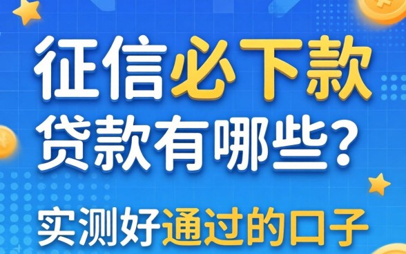 无视征信必下款的贷款有哪些?实测好通过的口子