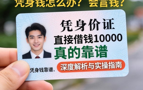 急需用钱怎么办?凭身份证直接借钱10000真的靠谱吗?深度解析与实操指南