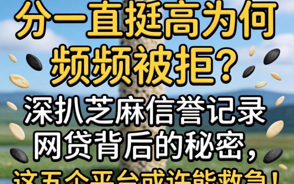 芝麻分一直挺高为何频频被拒？深扒芝麻信誉记录网贷背后的秘密，这五个平台或许能救急！