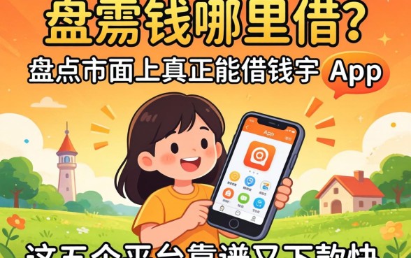 急需用钱哪里借?盘点市面上真正能借钱的手机app,这五个平台靠谱又下款快