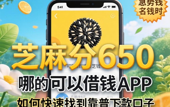 芝麻分650可以借钱的app有哪些?急用钱时如何快速找到靠谱的下款口子?