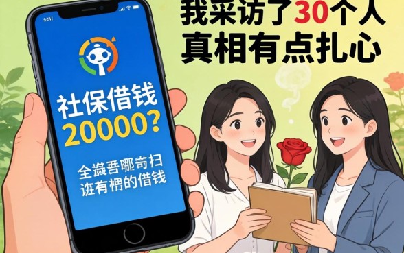 手机社保借钱20000？我采访了30个人，真相有点扎心