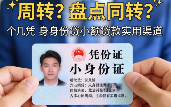 急需周转?盘点几个凭身份证贷小额贷款的实用渠道