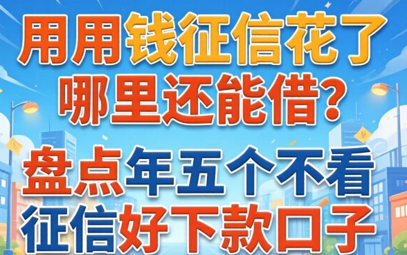 急用钱征信花了哪里还能借？盘点2026年五个不看征信好下款的口子