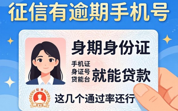 揭秘征信有逾期身份证手机号就能贷款的平台,这几个通过率还行