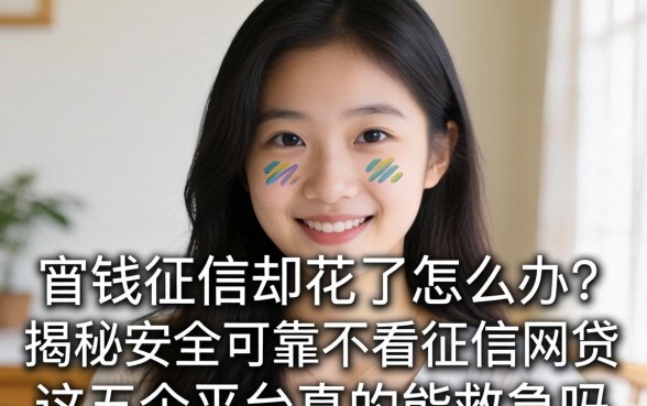 急需用钱征信却花了怎么办?揭秘安全可靠不看征信网贷,这五个平台真的能救急吗?