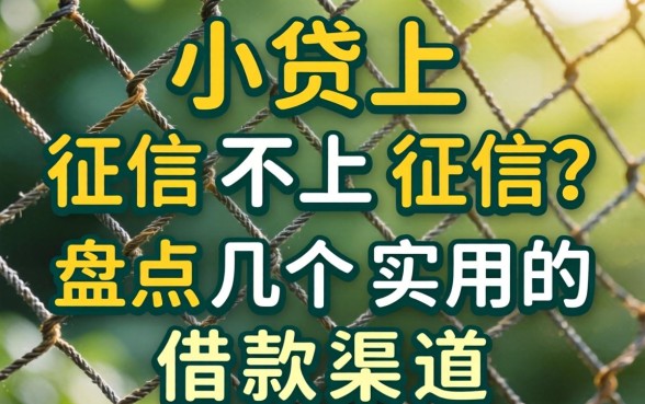 网上小贷上征信不上征信？盘点几个实用的借款渠道