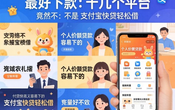 我试了十几个平台，发现最好下款的个人小额贷款容易下的竟然不是支付宝快贷轻松借app