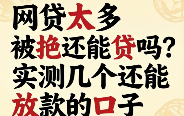 网贷太多被拒还能贷吗？实测几个还能放款的口子