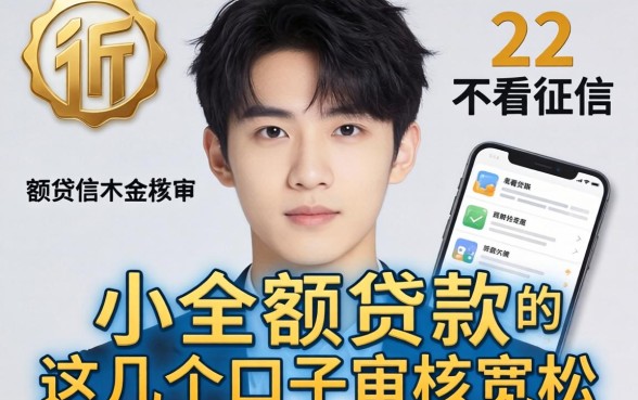 揭秘22岁不看征信的小额贷款，这几个口子审核宽松