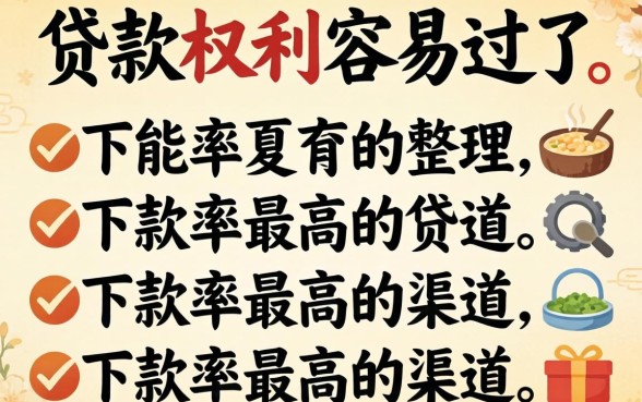 有什么贷款权利容易过的?整理几个下款率高的渠道