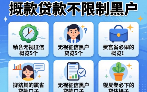 大额贷款不限制黑户,概览5个无视征信黑户必下的贷款口子