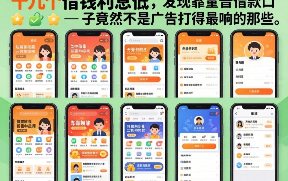 我试了十几个借钱利息低的软件，发现靠谱的借款口子竟然不是广告打得最响的那些