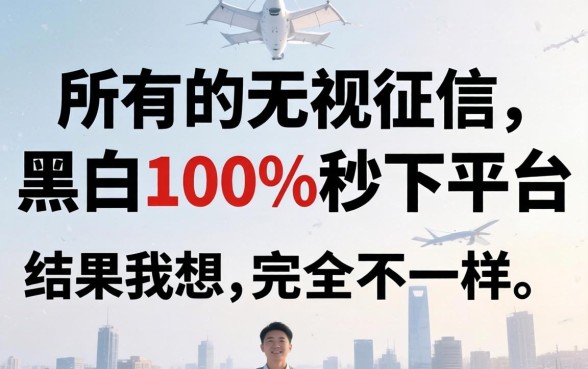 我试了所谓的无视征信黑白100%秒下平台，结果和我想的完全不一样