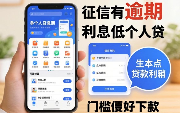 盘点几个征信有逾期利息低的个人贷款软件，门槛低好下款