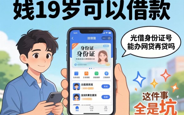 我试了那些满19岁可以借款的软件，发现光凭身份证号能办网贷吗这件事全是坑