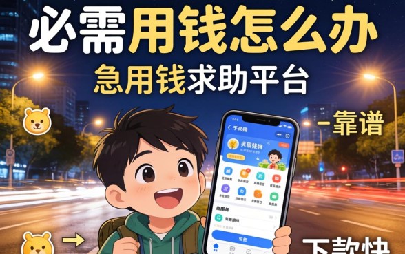 深夜急需用钱怎么办？急用钱求助平台有哪些软件靠谱且下款快？