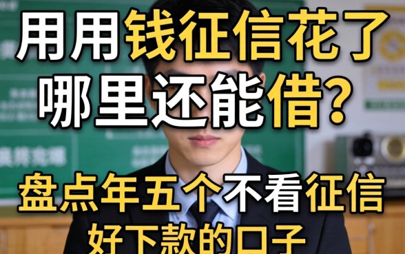 急用钱征信花了哪里还能借？盘点2026年五个不看征信好下款的口子