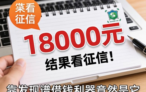 我借了18000元不看征信，结果发现靠谱借钱利器竟然是它