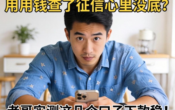 急用钱查了征信心里没底？老哥实测这几个口子下款稳！