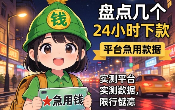 深夜急用钱?盘点几个24小时下款的平台实测数据