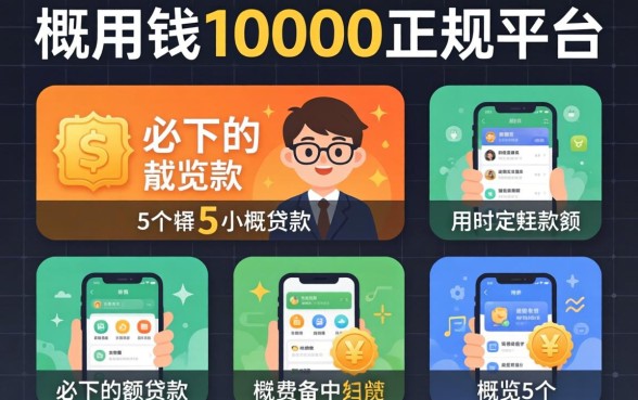 急用钱10000正规平台，概览5个必下的小额贷款软件