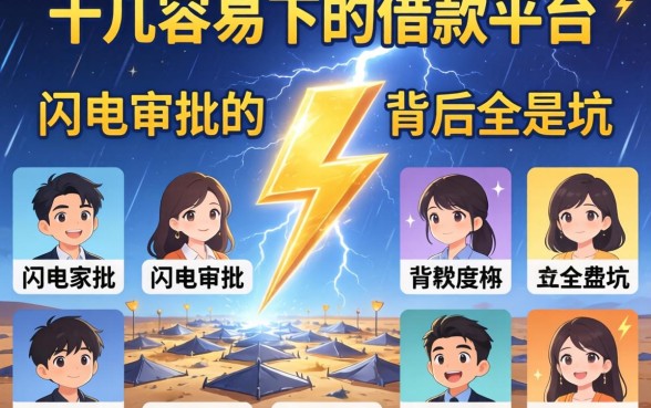 我翻了十几个容易下的借款平台，发现闪电审批的背后全是坑