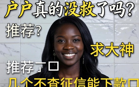 黑户真的没救了吗?求大神推荐几个不查征信能下款的口子!
