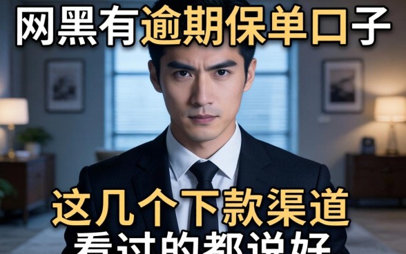 揭秘网黑有逾期保单口子，这几个下款渠道看过的都说好