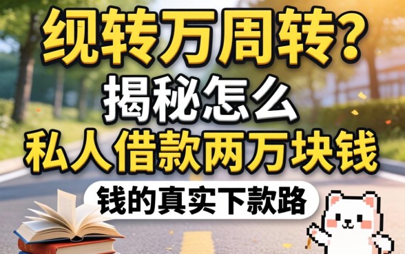 急需两万周转？揭秘怎么私人借款两万块钱的真实下款路子