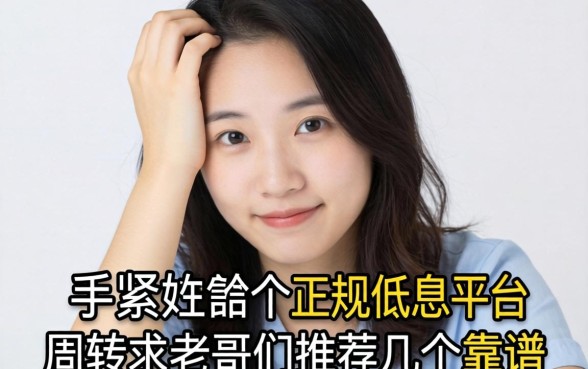 手头紧想找个正规低息平台周转，求老哥们推荐几个靠谱的！