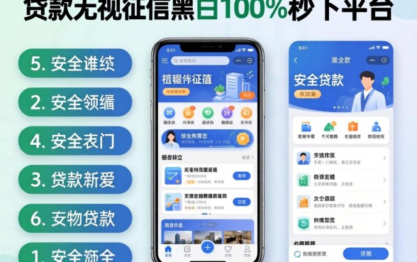 安全贷款的软件有哪些，枚举5个无视征信黑白100%秒下平台