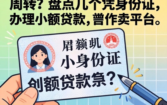 急需周转?盘点几个凭身份证办理小额贷款的平台