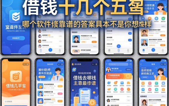 我试了十几个平台，发现借钱去哪个软件最靠谱的答案根本不是你想的那样