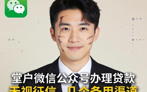 黑户微信公众号办理贷款：无视征信的几个备用渠道
