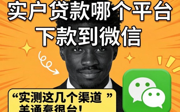 黑户贷款哪个平台能下款到微信？实测这几个渠道