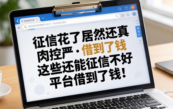 我征信花了居然在风控不严的平台借到了钱,这些征信不好还能借到钱的平台是真的吗