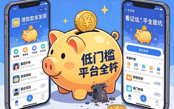 我试了几个像洋钱罐一样的借款软件,发现不看征信的低门槛平台全是坑