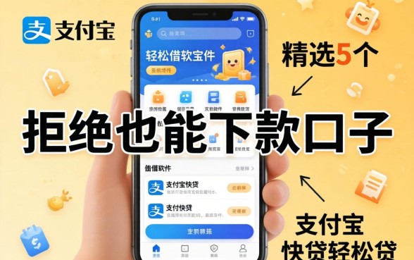 多次被拒也能下款的口子，精选5个支付宝快贷轻松借软件