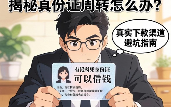 急需周转怎么办？有没有凭身份证可以借钱的？揭秘真实下款渠道与避坑指南