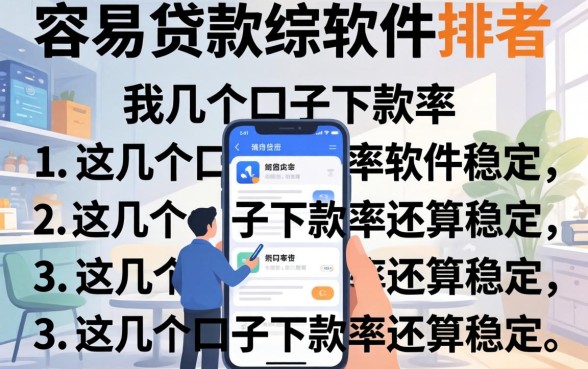 盘点目前容易贷款的软件排名,这几个口子下款率还算稳定